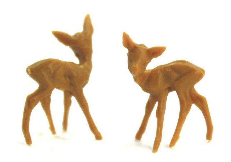 Cute Tiny Deer Miniature Set of 10 Pcs Fairy Garden Decor Gnome Home Decor Deer Figurine 1/2 Tall 203-1005 image 4