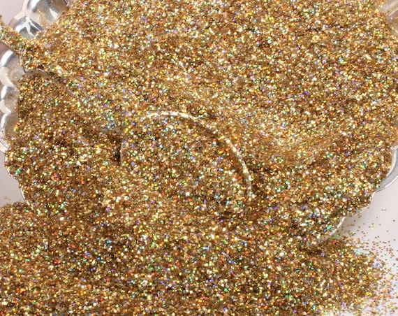 LEOBRO Holographic Gold Glitter - 100g / 3.5oz Fine Craft Glitter For Resin, Nails, DIY Decor - View #7