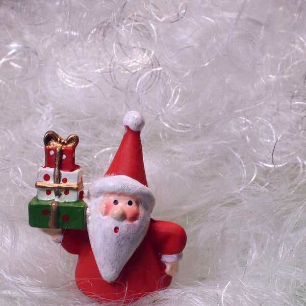 Angel Hair with Silver Lametta - German - Putz House - Christmas Decorations - Artificial Snow - Santa Displays - 216-9007