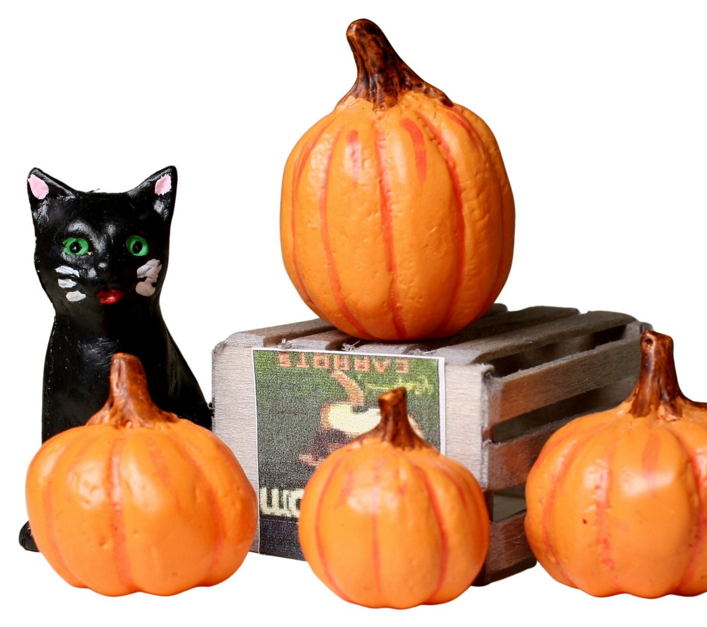 Hand Painted Pumpkin Miniature Set of 4 | Different Sized 1