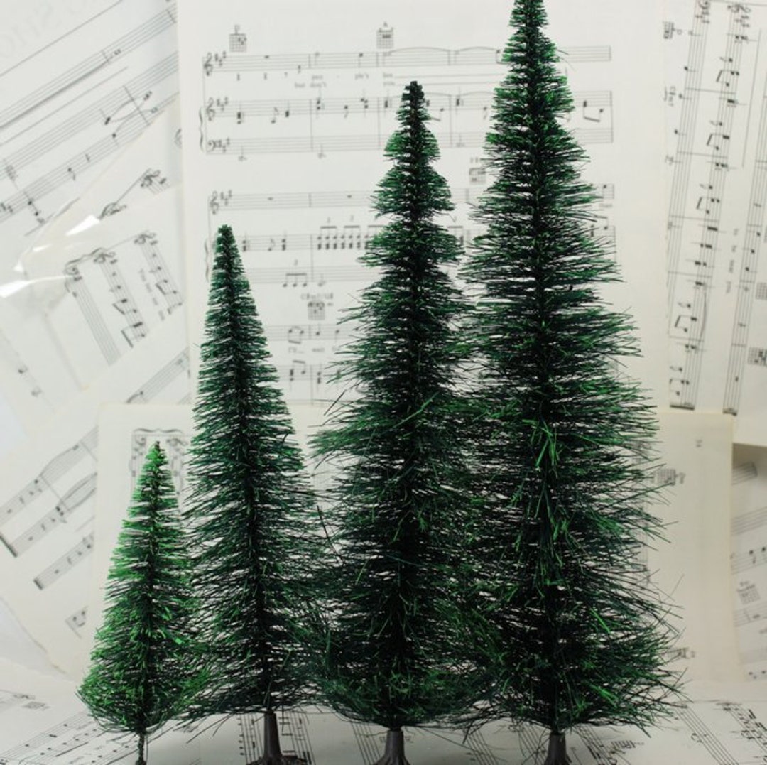 5 Inch Bottle Brush Tree Miniature Set of 1 | Miniature Dollhouse Mini ...