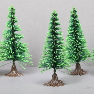 Bottle Brush Trees Miniature Set of 4 Great For Model Railway Dollhouse Diorama Fairy Garden Decor 218-0256 image 4