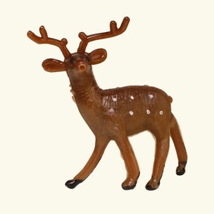 Forest Deer Miniatures Set of 2 | Deer Creatures 2.5&quot; Tall Brown with White Spots | Miniatures Animals - 204-8814
