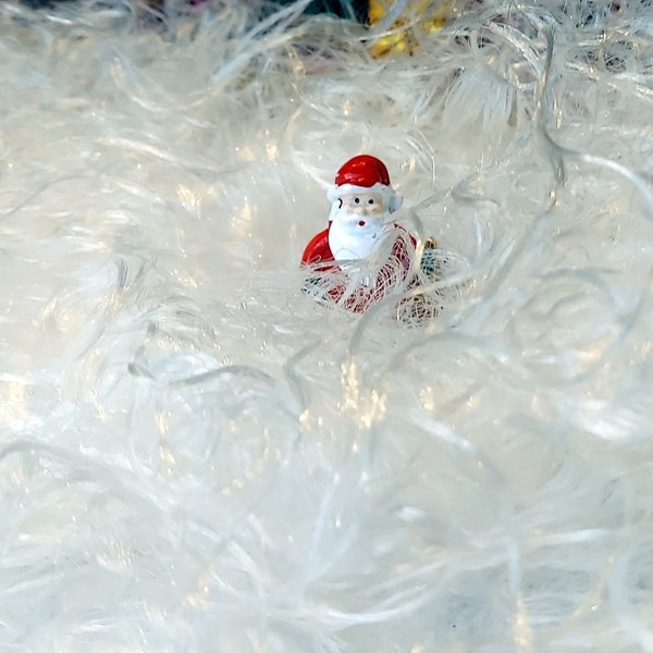 Angel Hair - Bright White Spun Glass- 50 Grams - German - Putz House - Christmas Decorations - Santa Displays - 216-9009