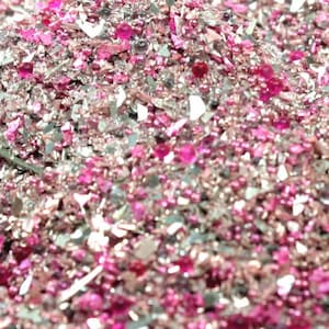 Vintage Rose Glitter Medley | Różowy niemiecki szklany brokat | Tworzenie kartek | Scrapbooking | Sztuka żywiczna | Sztuka zdobienia paznokci - 311-BD-15