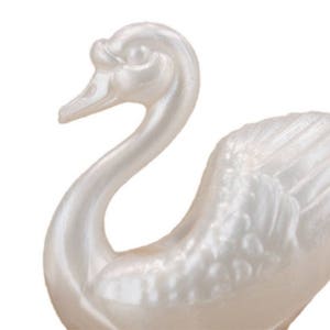 Miniature Swans Pearl Large Set Of 4 | Dollhouse Swans Diorama | Craft Jewelry Project | Miniature Animals - 203-3-111CL