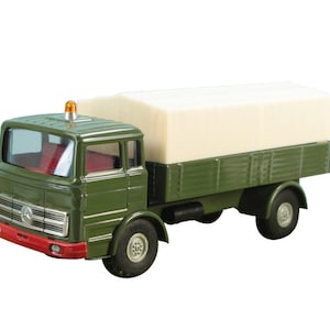 Mercedes Military Truck Miniature | Craft Project | Dollhouse Miniature | Diorama Project | Railroad Accessory -108-0663