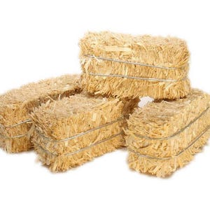 Miniature Hay Bales 2" Long | Fairy Garden | G Scale Model Railroads | Tabletop Centerpieces | Hay Bales - 101-0802
