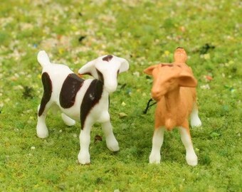 Tiny Miniature Goats 3/4" Tall Set of 6 | Tiny Adorable Miniature Animals Figurine | Dollhouse Diorama - 102-2039