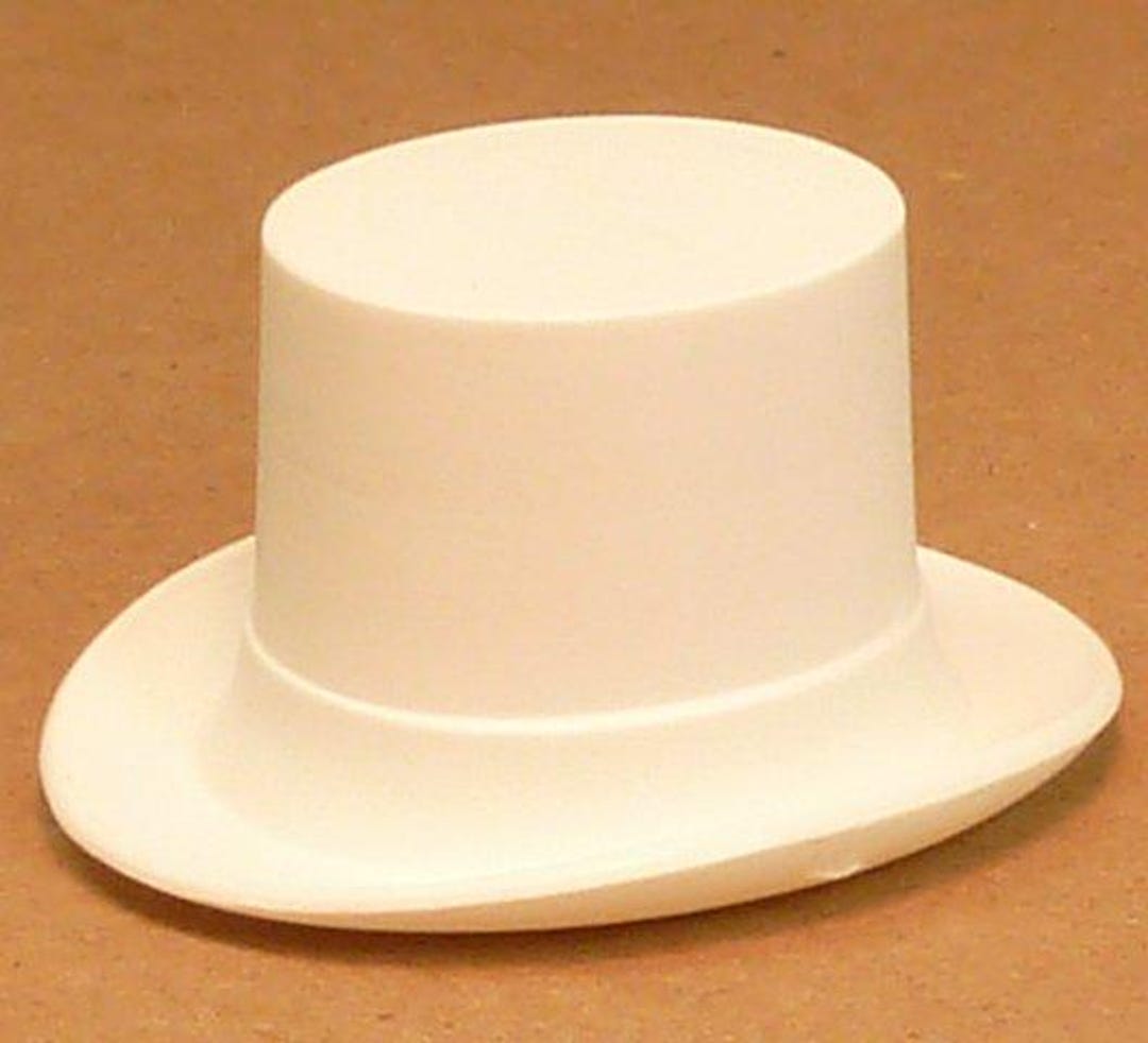 Cappello a cilindro in miniatura grande bianco Set di