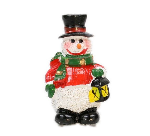 Mini SNOWMEN Ornaments  Blossom Bucket snowman 088-50213 Christmas 3pc set 