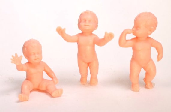 Miniature Dollhouse Naked Baby Boy Standing 