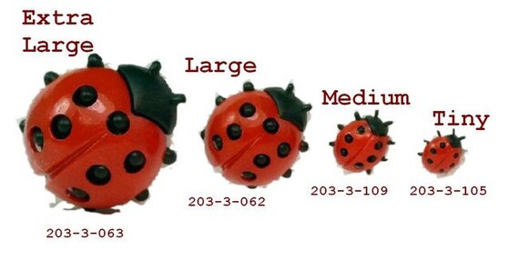 Vintage Ladybugs Set of 6 TINY 3/8" German Vintage Ladybugs Set of 6 TINY 3/8" German