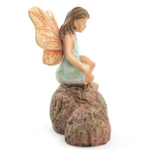 Fairy Miniature Sitting On A Rock Garden Figures Diorama Model Display Fairy Miniature 2 3/4 Tall 207-1023 image 6