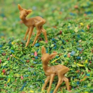 Cute Tiny Deer Miniature Set of 10 Pcs Fairy Garden Decor Gnome Home Decor Deer Figurine 1/2 Tall 203-1005 image 2