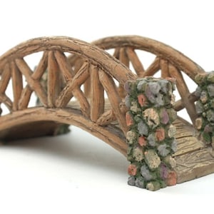 Bridge - Wooden - Fairy Garden - 5&quot; Long miniature bridge fairy garden gnome home bridge dollhouse bridge diorama craft project- 207-1047
