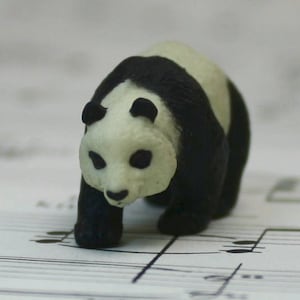 Hand Painted Panda Bears Miniature Set Of 4 | Miniature Panda Bear Figurine | Dollhouse Diorama Project Craft - 234-2722
