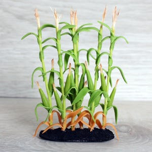 Corn Stalks Miniature G Scale | Farm Fresh Miniature | Corn Stalk Dollhouse Diorama Project Craft Railroad - 101-0950