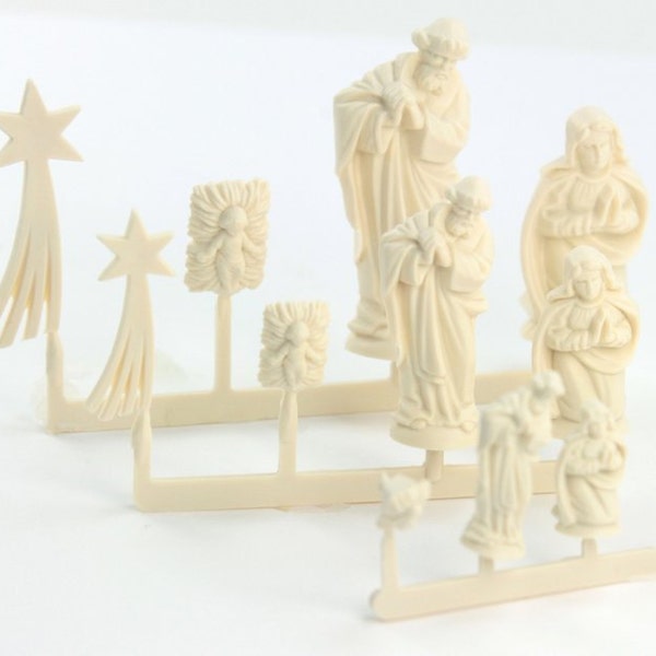 Miniature Manger Nativity Scene Medium Set of 4 | Christmas Miniature Crafts | Diorama | Nativity Scene - 203-3-135M