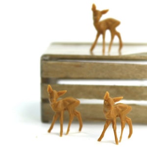 Cute Tiny Deer Miniature Set of 10 Pcs Fairy Garden Decor Gnome Home Decor Deer Figurine 1/2 Tall 203-1005 image 5