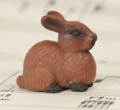 Bunny Rabbits Miniature Set Of 4 | Fairy Garden Decor | Craft Project | Diorama Figurine | Dollhouse Miniature -234-5422