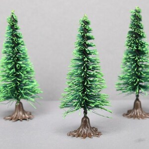 Bottle Brush Trees Miniature Set of 4 Great For Model Railway Dollhouse Diorama Fairy Garden Decor 218-0256 image 5