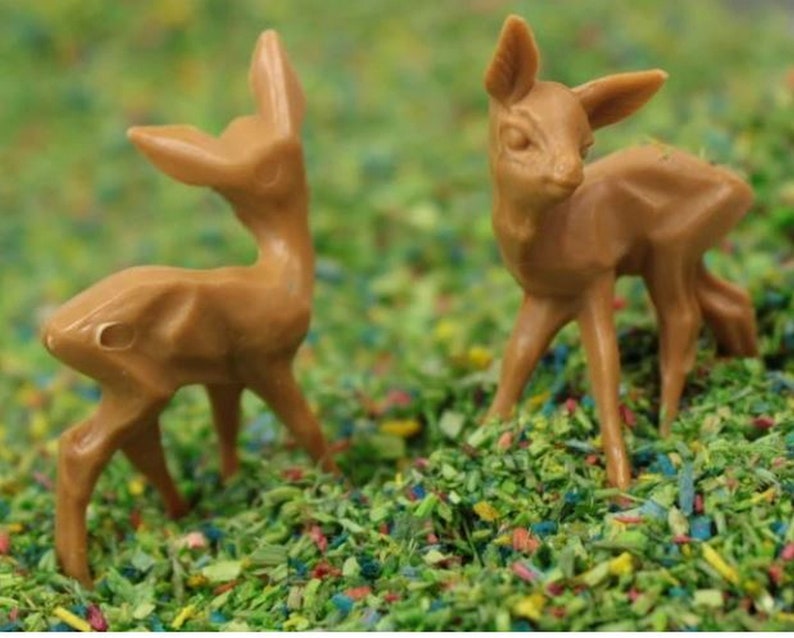 Cute Tiny Deer Miniature Set of 10 Pcs Fairy Garden Decor Gnome Home Decor Deer Figurine 1/2 Tall 203-1005 image 7