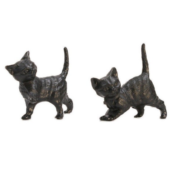 Diorama Miniatures Cats Black Set of 6 | Perfect For Model Making | Fairy Garden Decor | Dollhouse Miniature - 203-3-50B