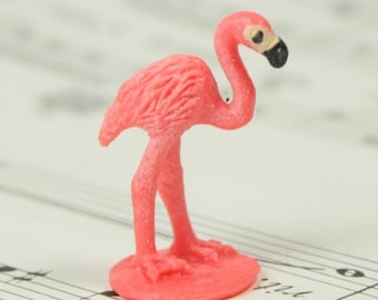 Miniature Flamingos  Set Of 4 | Hand Painted | Flamingo Figurine | Dollhouse Diorama | Project Craft Miniature -234-4822