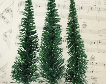 Evergreen Tree 6 Inches Tall Set Of 9 | Vintage Miniature | Fairy Garden Decor | Diorama Mini Trees Miniature - 218-0204