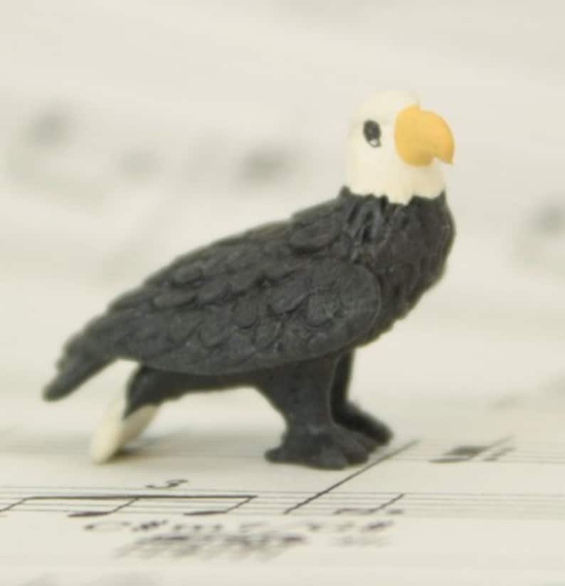 1 Eagles Set of 4 Miniature Eagle Figurine Dollhouse Etsy