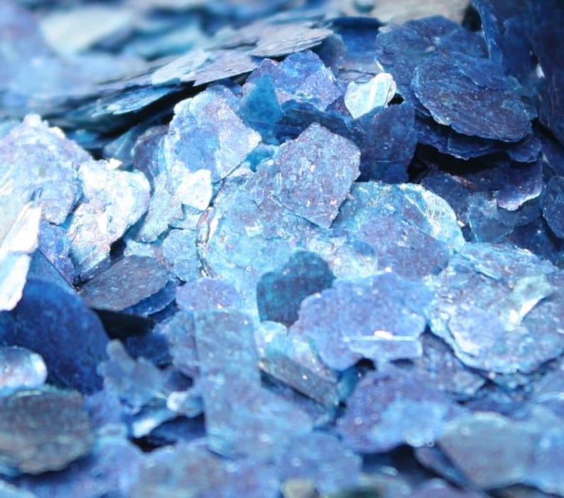 Deep Blue Natural Mica Flakes art glitter craft glitter Etsy