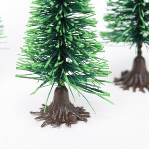 Bottle Brush Trees Miniature Set of 4 Great For Model Railway Dollhouse Diorama Fairy Garden Decor 218-0256 image 7