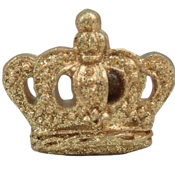 Golden Sparkle Crowns Miniature Set 4 | Miniature Crown Figurine | Project Craft Accessories | German Import - 205-1844