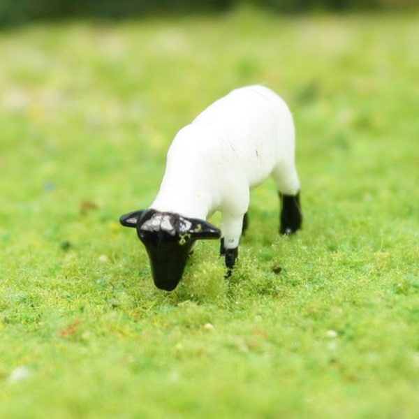 Miniature Sheep Set of 6 | Die Cast Plastic | Adult and Baby Lamb Miniature | Tiny Farm Animals Figurine - 102-2047