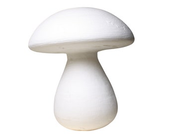 Mushrooms - HUGE - 3"  White Spun Cotton - Set of 2 -  floral project craft project red mushrooms cotton mushrooms - 218-0163