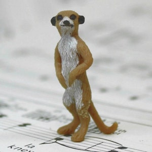 Playful Meerkats Miniature Set of 4 | Hand Painted | Craft Project | Diorama Figure | Dollhouse Miniature - 234-3822