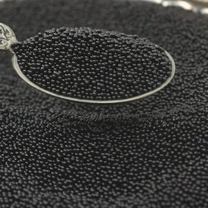 Noir - Perles déco en verre - Pot de 2 oz - Perles pour bijoux, perles d&#39;art, perles pour scrapbooking, perles noires - 311-3001