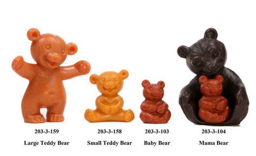 Teddy Bears Large Set of 8 miniature bears figurine | Etsy