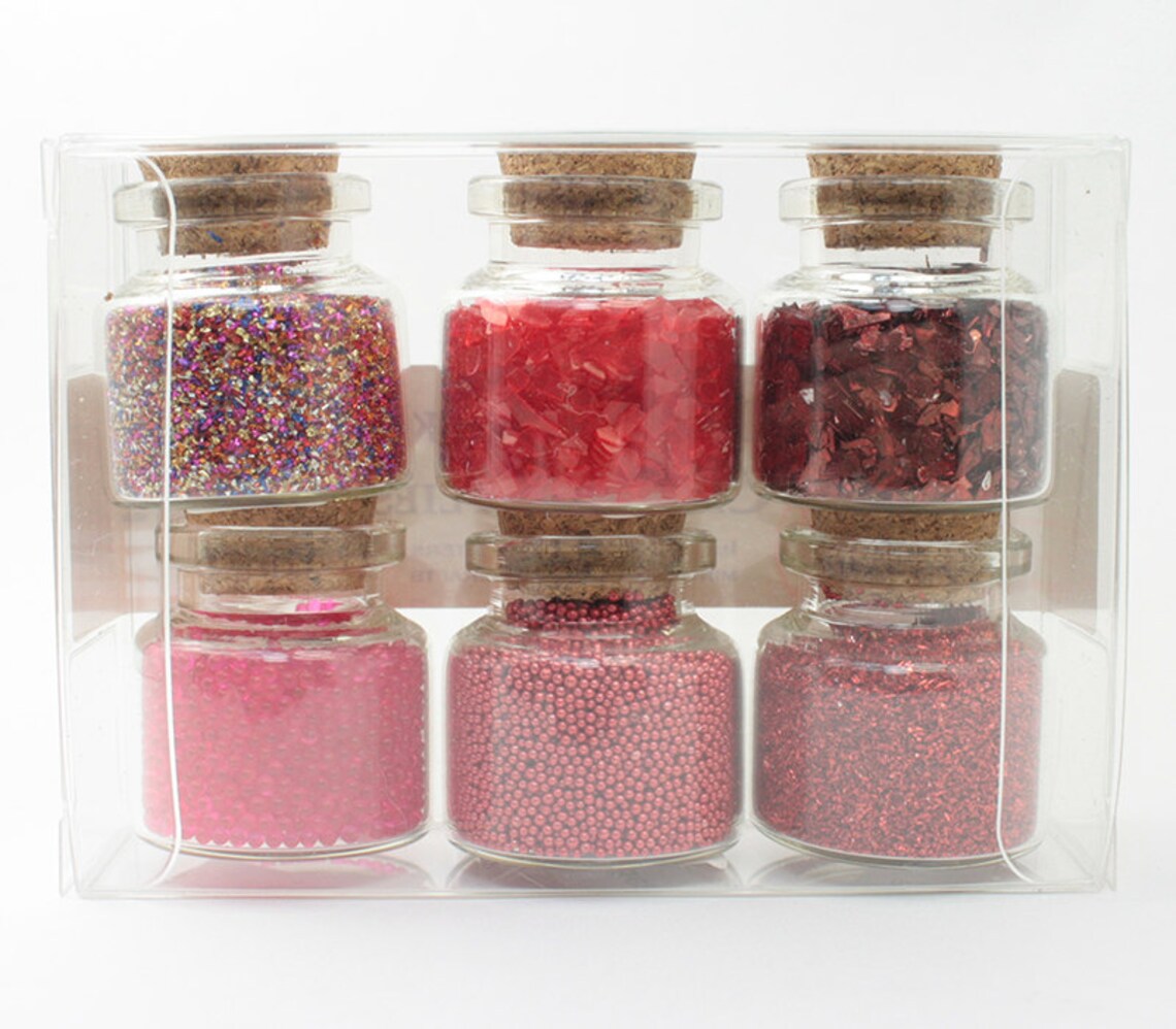 The Red Set Glitter & Beads Art Glitter Craft Glitter Etsy