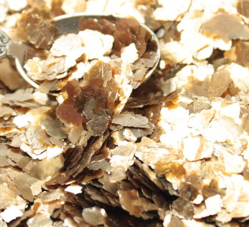 Gold Natural Mica Flakes for Craft Projects Small Flake 2 Oz. MC03 