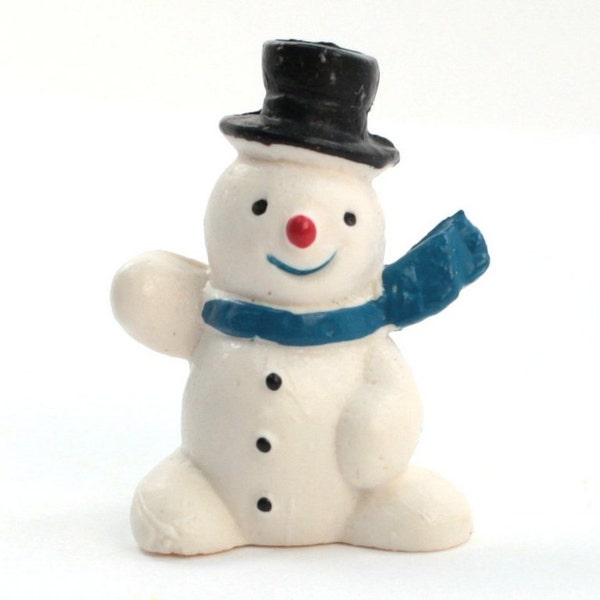Miniature Snowman Figurine Set Of 3 | Christmas Snowman Ornament | Hand Painted | Dollhouse Project Miniature - 149-0090