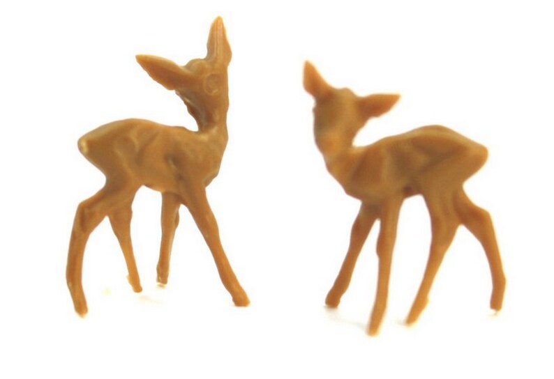 Cute Tiny Deer Miniature Set of 10 Pcs Fairy Garden Decor Gnome Home Decor Deer Figurine 1/2 Tall 203-1005 image 6