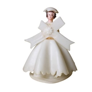 Bräute - Weißes Brautkleid - 3,8 cm hoch - 1960 Vintage - Hong Kong - Cake Topper - IV3-3626