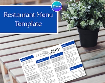 Modelos de Cardápio de Restaurante | Modelo Editável do Canva | Cardápio para Download Instantâneo