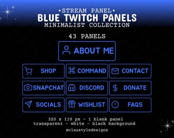 painel twitch azul painel twitch minimalista painel twitch estético simples painéis de fluxo fofos sobreposição twitch azul twitch aconchegante twitch lo-fi