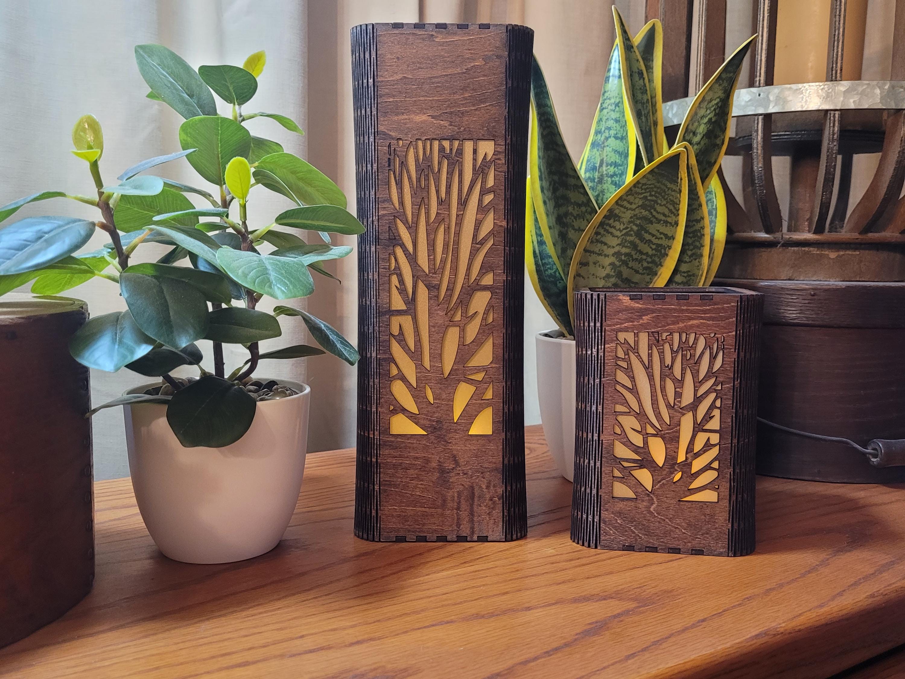 Personalized Engraved Wood Lanterns