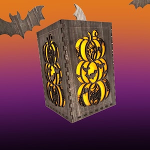 Custom Engraved Halloween Lantern: Spooky Tea Light Holder