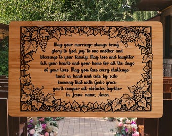Personalized Cutting Board - Bamboo, Custom Engraving for Couples