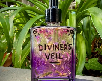 Divination Ritual Oil – Samhain Anointing Oil “Diviner’s Veil” for Psychic Sight, Intuition, Tarot Readings, Witchcraft & Spirit Work